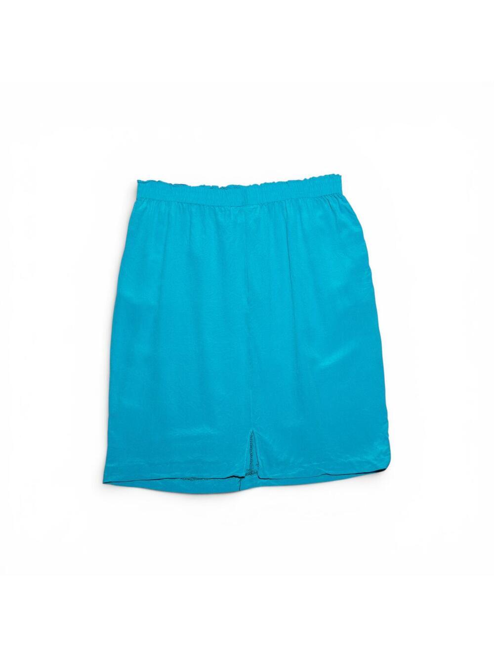 Vintage Diane Gilman Electric Blue Silk Skirt - Picture 2 of 4